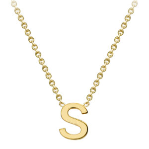 9ct Yellow Gold Petite "S" Initial Necklace
