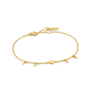 Ania Haie Geometry Drop Disc Bracelet Gold Plated Sterling Silver