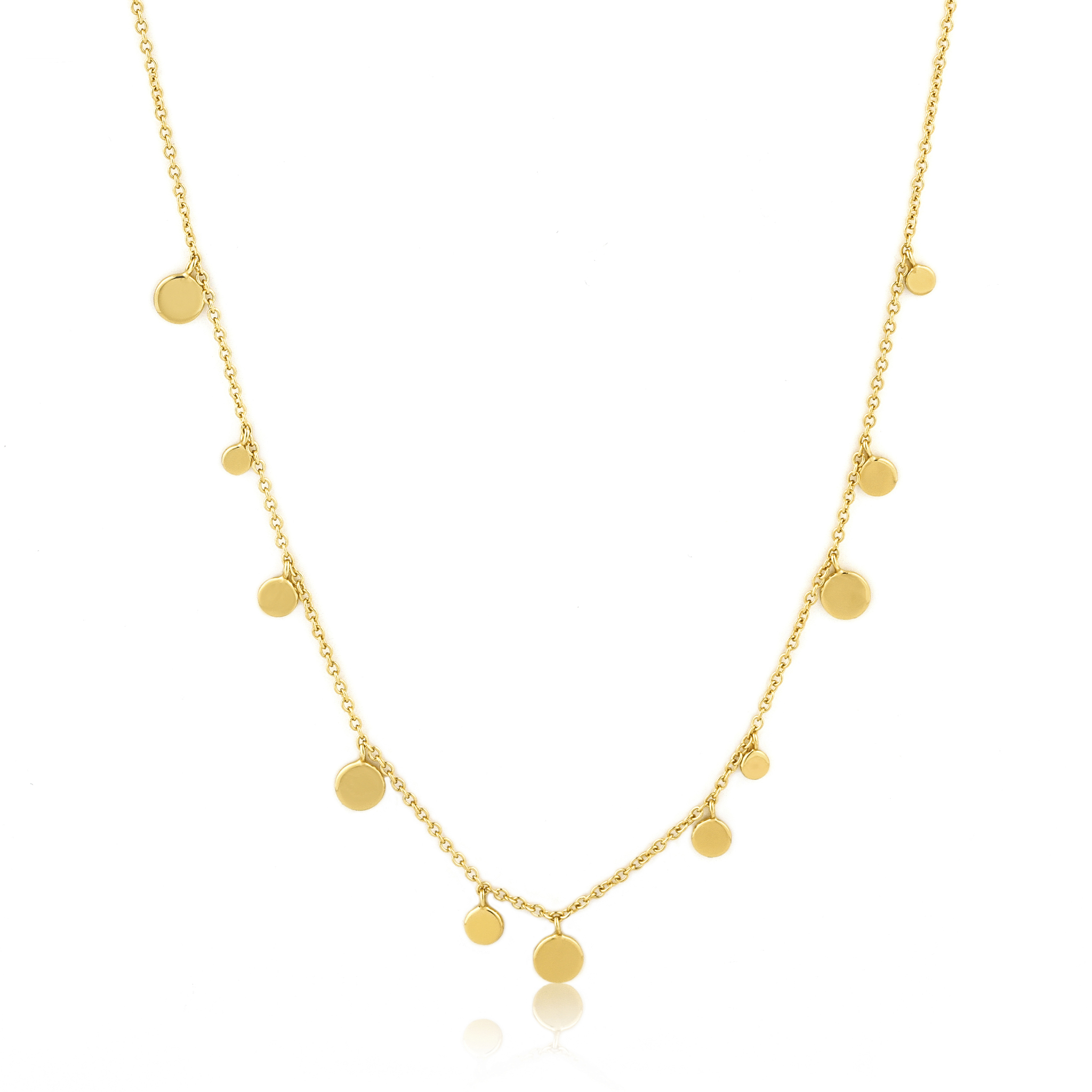 Ania Haie Geometry Mixed Disc Gold Plated Necklace
