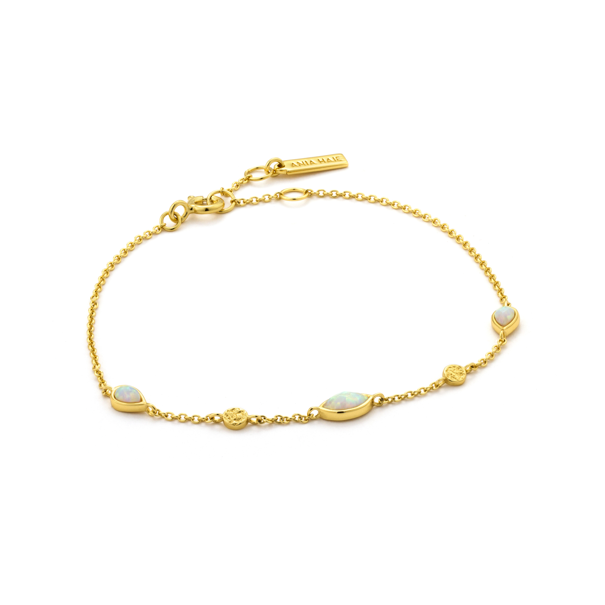 Ania Haie Mineral Glow Opal Colour Gold Plated Bracelet