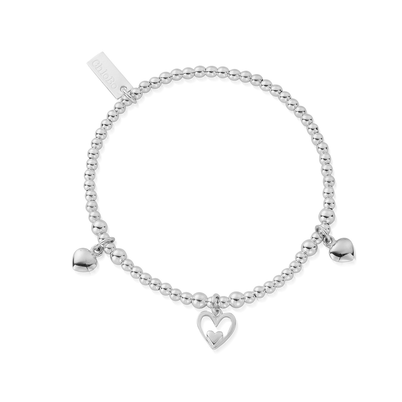 ChloBo Sterling Silver Triple Heart Bracelet