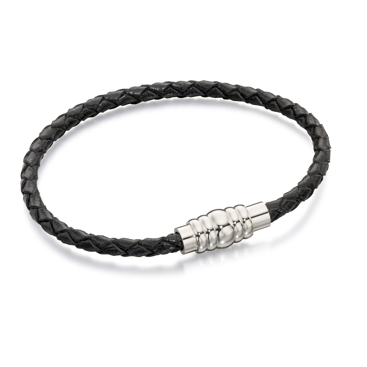 Fred Bennett Black Leather Gents Bracelet