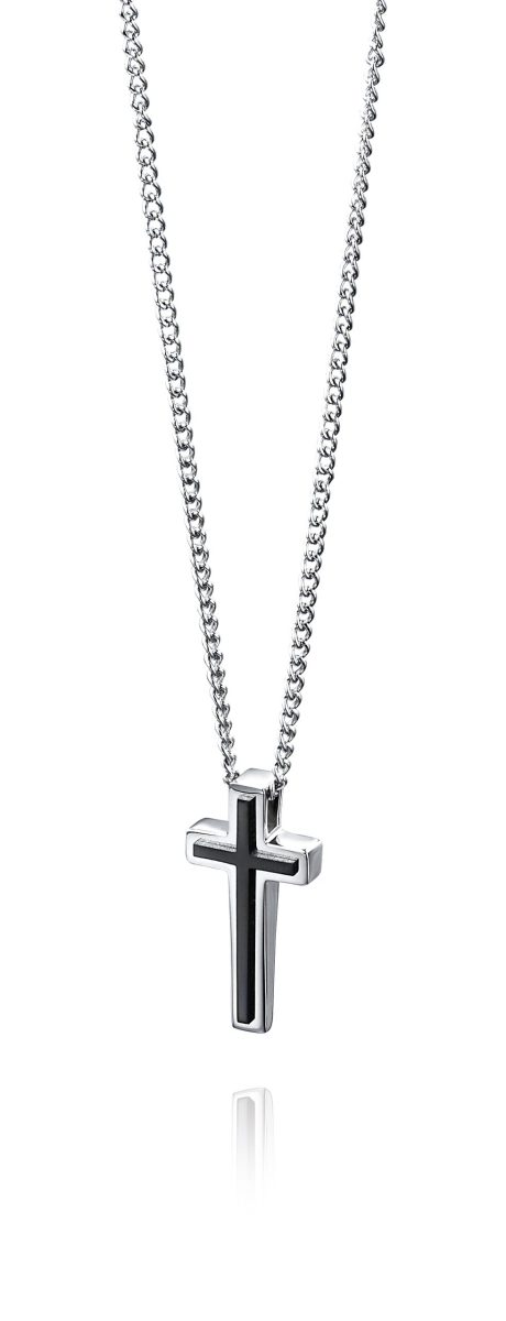 Fred Bennett Stainless Steel Gents Cross Pendant