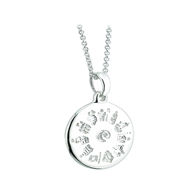 History of Ireland Round Sterling Silver Pendant