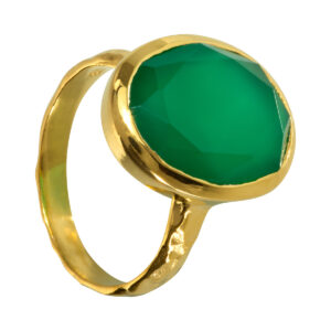 Juvi Green Onyx Lago Gold Vermeil Ring