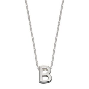 Sterling Silver Initial 'B' Pendant