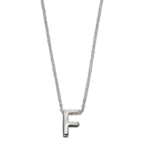 Sterling Silver Initial 'F' Pendant