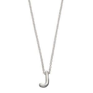 Sterling Silver Initial 'J' Pendant