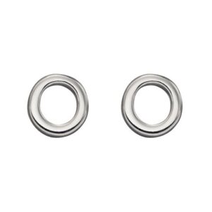 Sterling Silver Initial 'O' Stud Earrings
