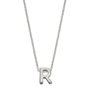 Sterling Silver Initial 'R' Pendant