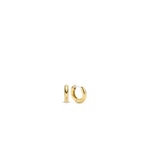 Ti Sento Sterling Silver Yellow Plated 14mm Hoops