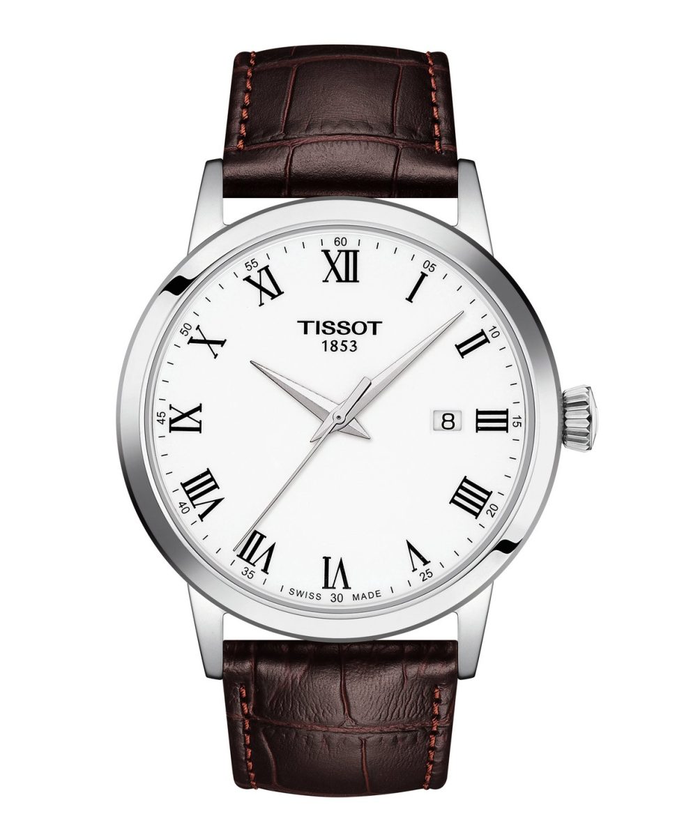 Tissot Classic Dream 2020 Brown Strap White Dial Gents Watch