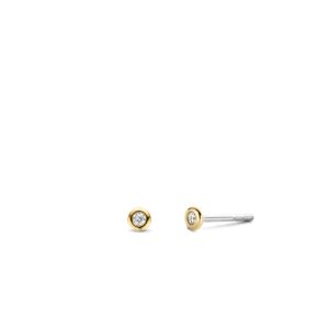 ti-sento-sterling-silver-gold-plated-rubover-cz-stud-earrings