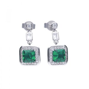 diamonfire-cz-square-emerald-green-drop-earrings
