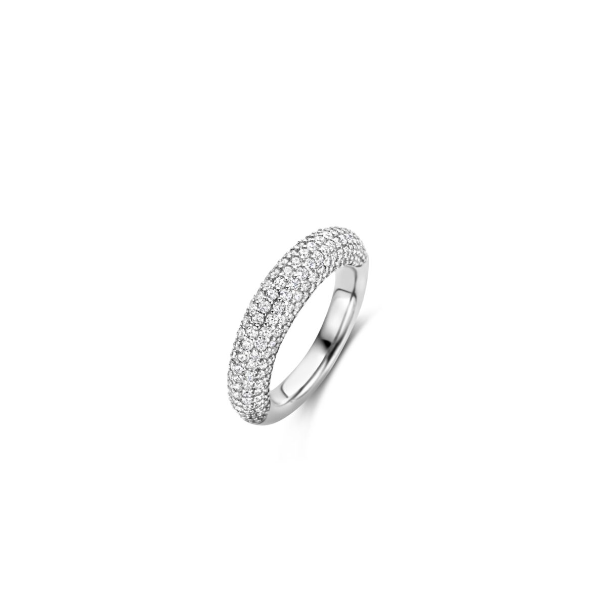 Ti Sento Sterling Silver Pavé CZ Ring