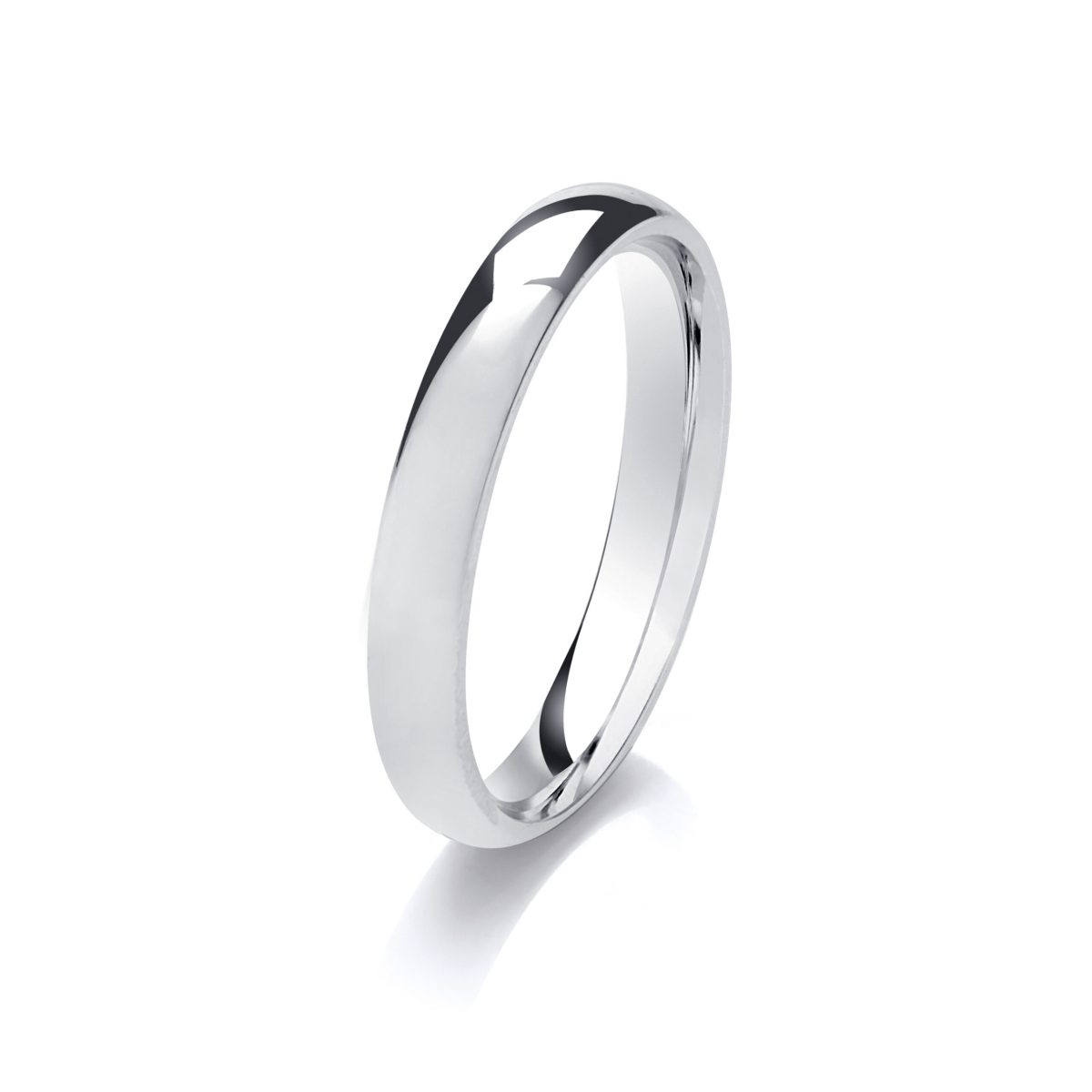 platinum 3mm traditional court wedding ring