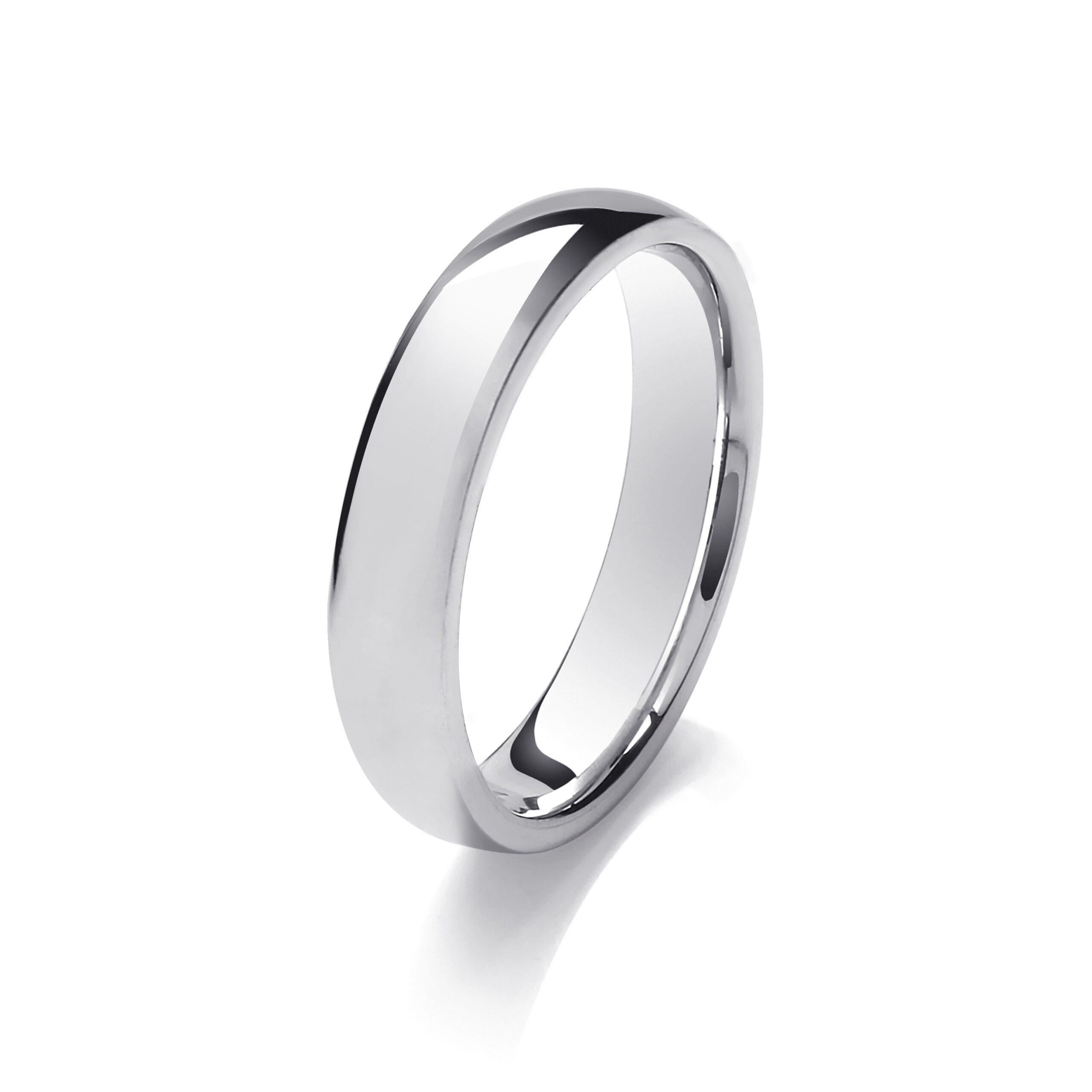 5mm white gold traditional court wedding ring