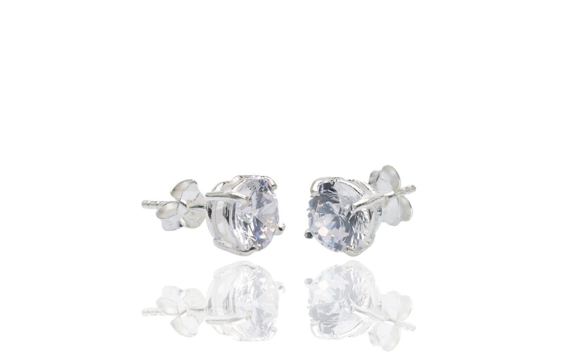 Sterling Silver 3mm CZ Stud Earrings