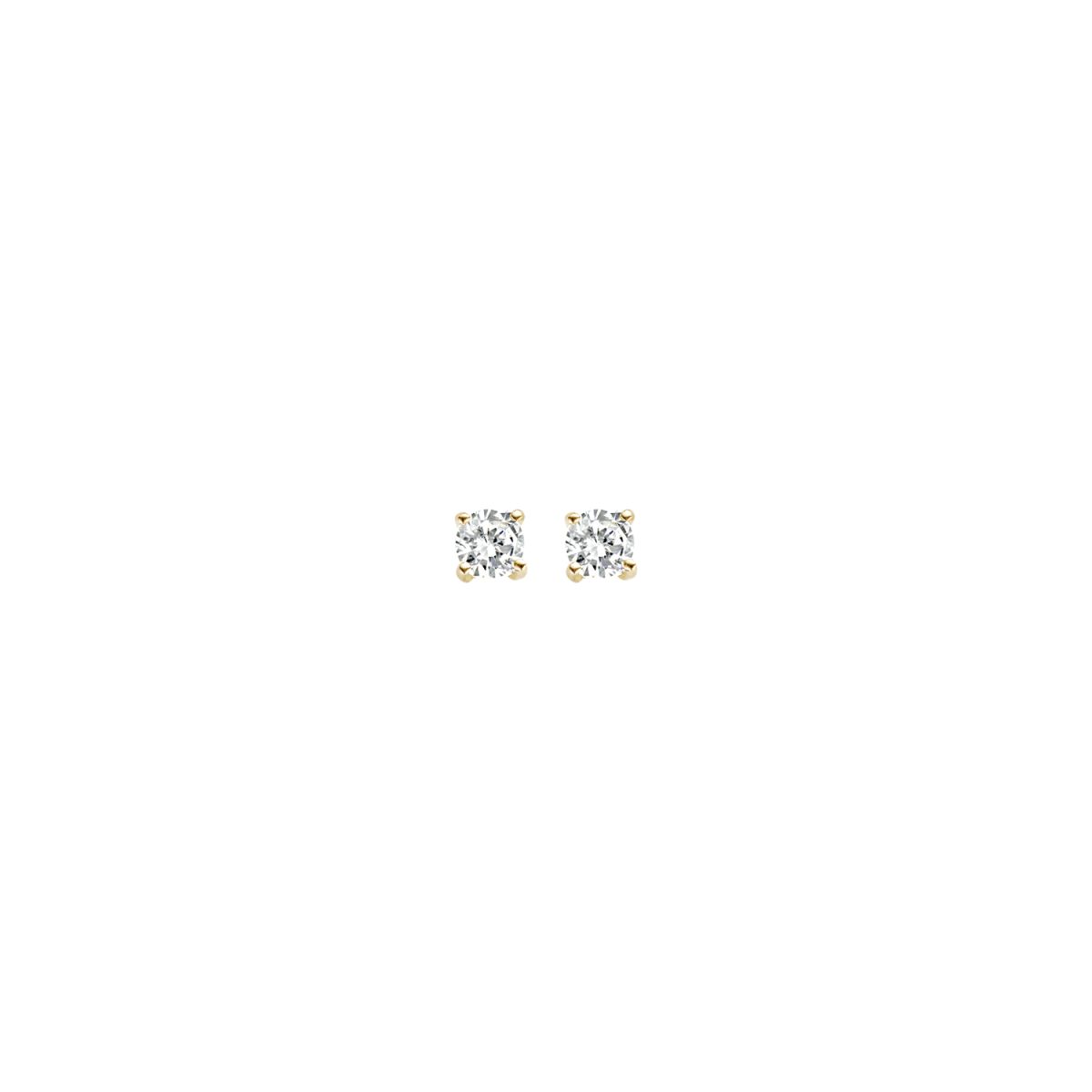 Blush 14ct Yellow Gold 3mm 4 Claw CZ Stud Earrings