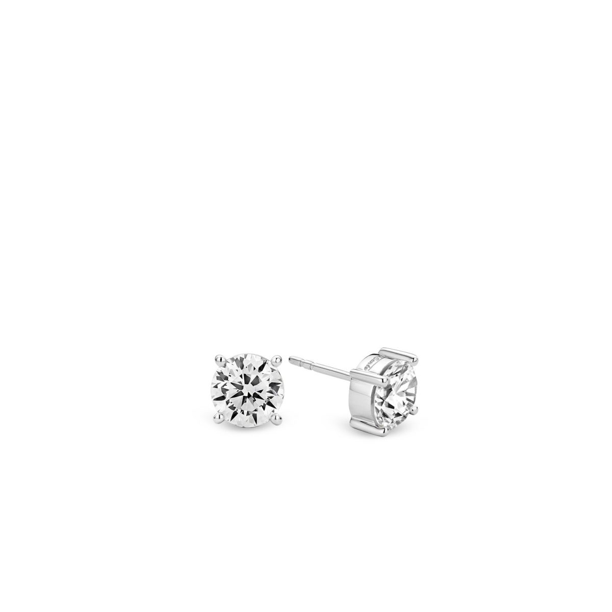 Ti Sento Sterling Silver CZ Stud Earring