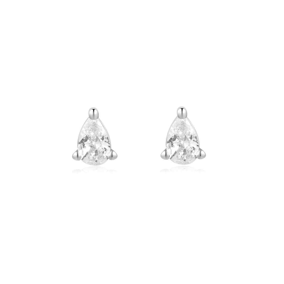 Ania Haie Sterling Silver Pear CZ Studs