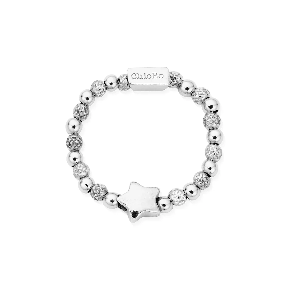 ChloBo Sterling Silver Inset Star Ring