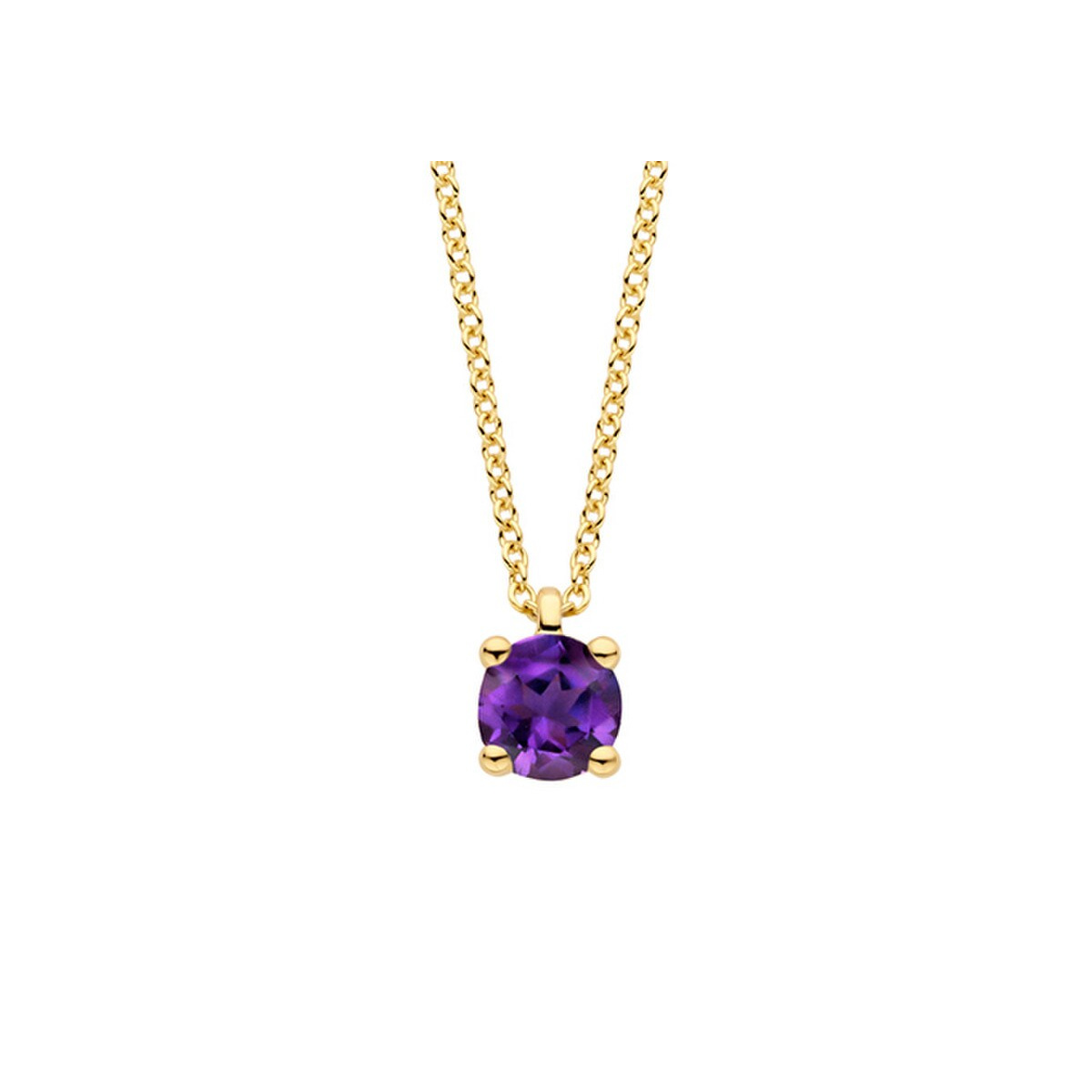Blush 14ct Yellow Gold Purple Amethyst Pendant