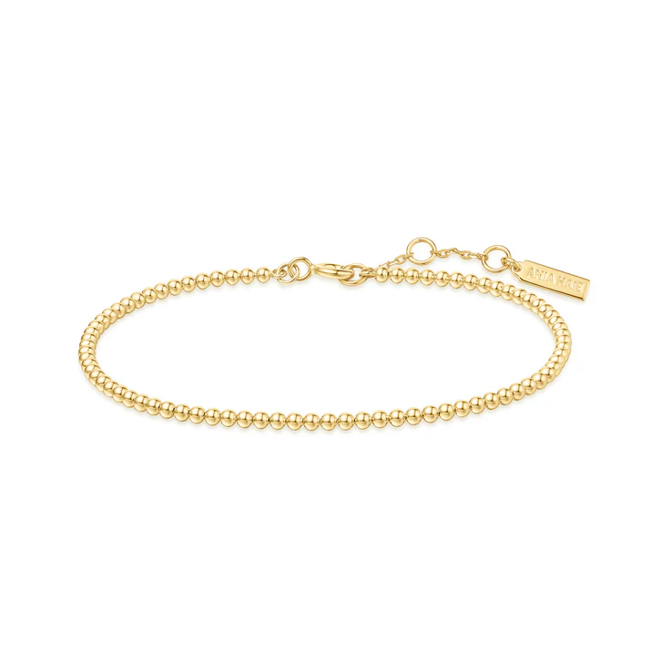 Ania Haie Sterling Silver Gold Plated Beaded Bracelet