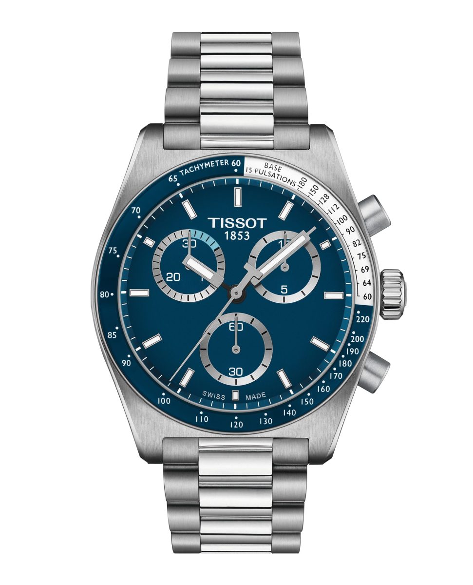 Tissot PR516 Blue Chronograph Stainless Steel