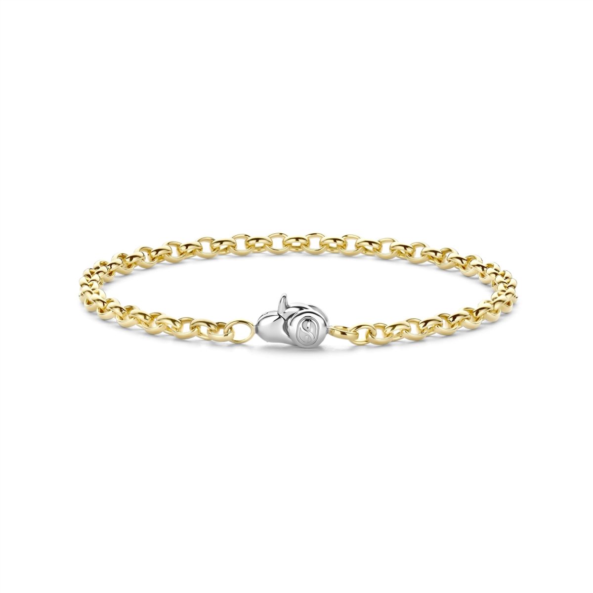 Ti Sento Sterling Silver Gold Plated Belcher Bracelet