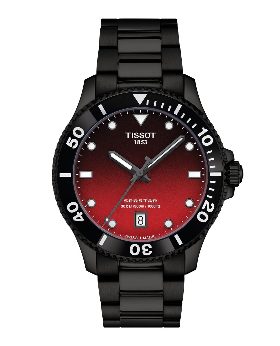Tissot Seastar 1000 Black PVD Stainless Steel Gents Watch