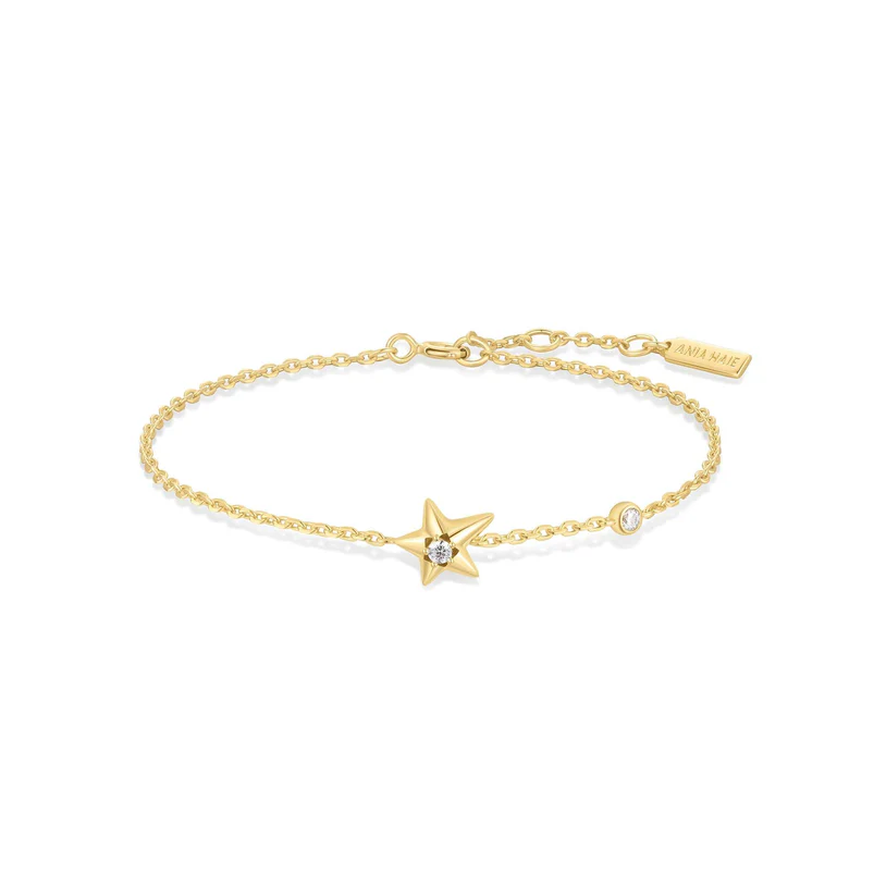 Ania Haie Sterling Silver Gold Plated Sparkling Star Bracelet