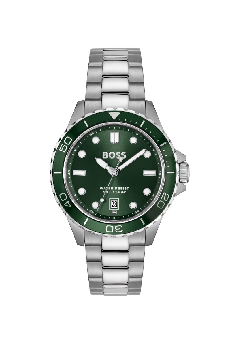Hugo Boss Troper Sport - Green Dial Stainless Steel - Gents Watch