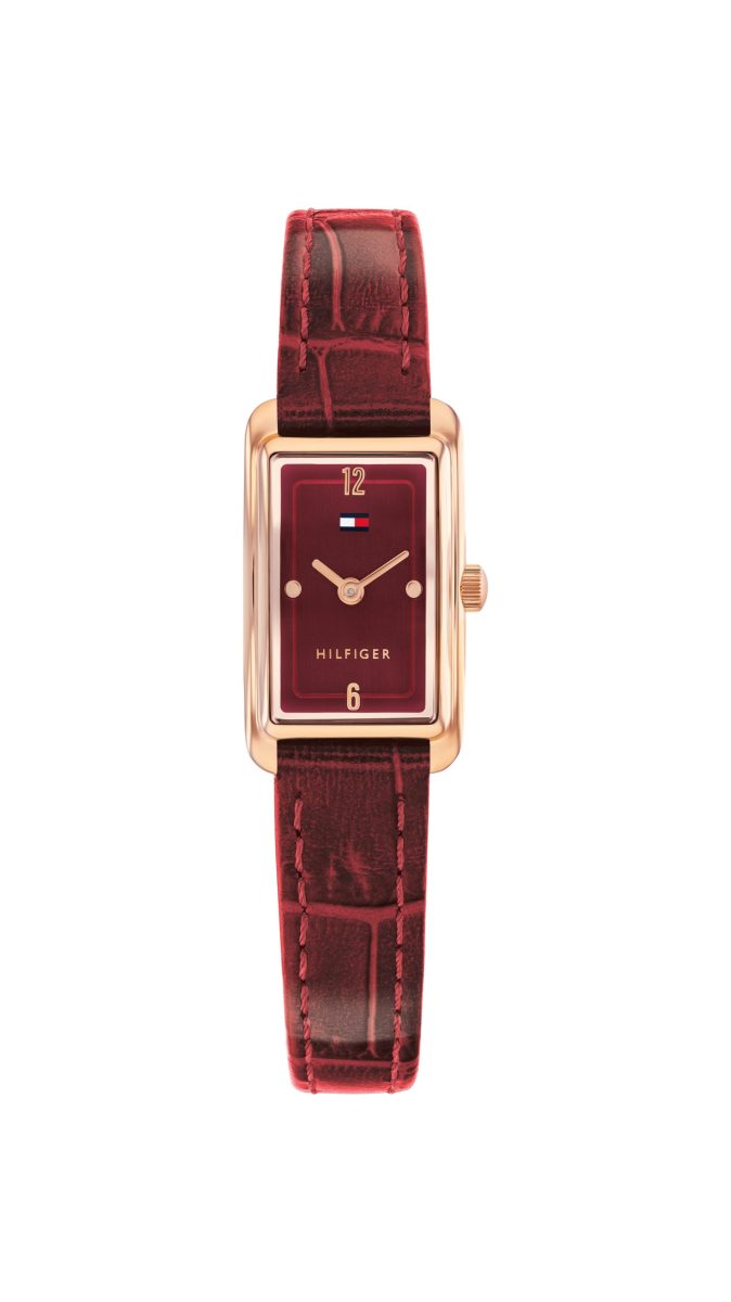 Tommy Hilfiger Madison - Red Strap Rose Gold Plated - Ladies Watch