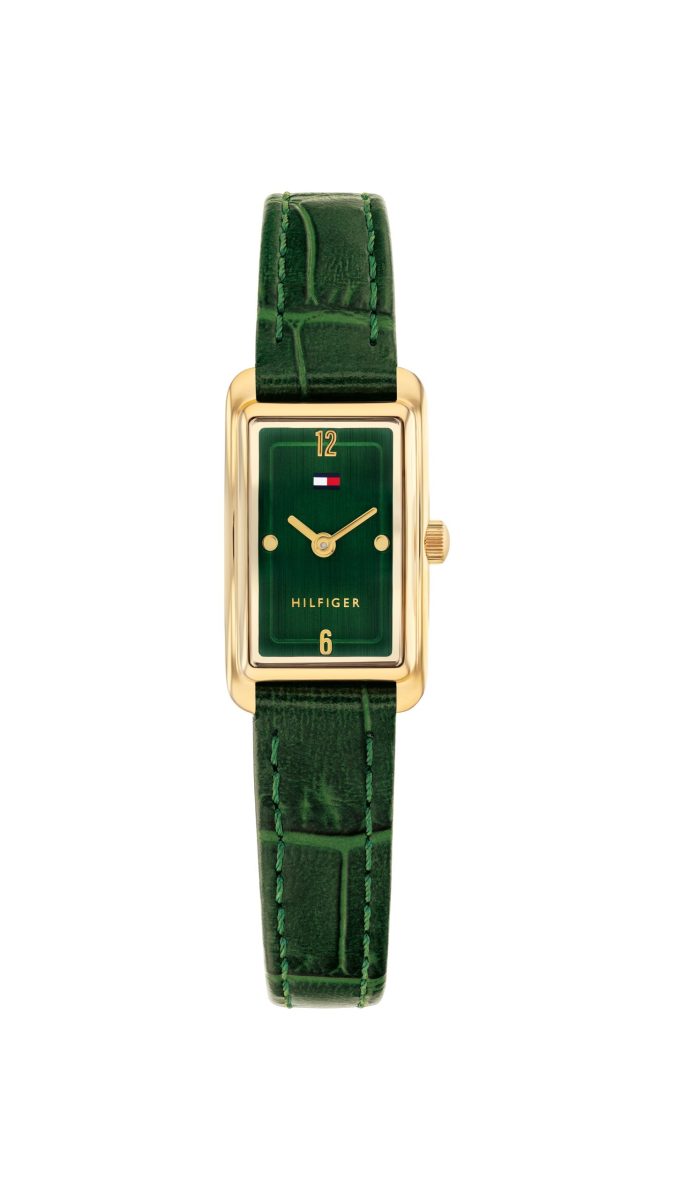 Tommy Hilfiger Madison - Green Strap Gold Plated - Ladies Watch