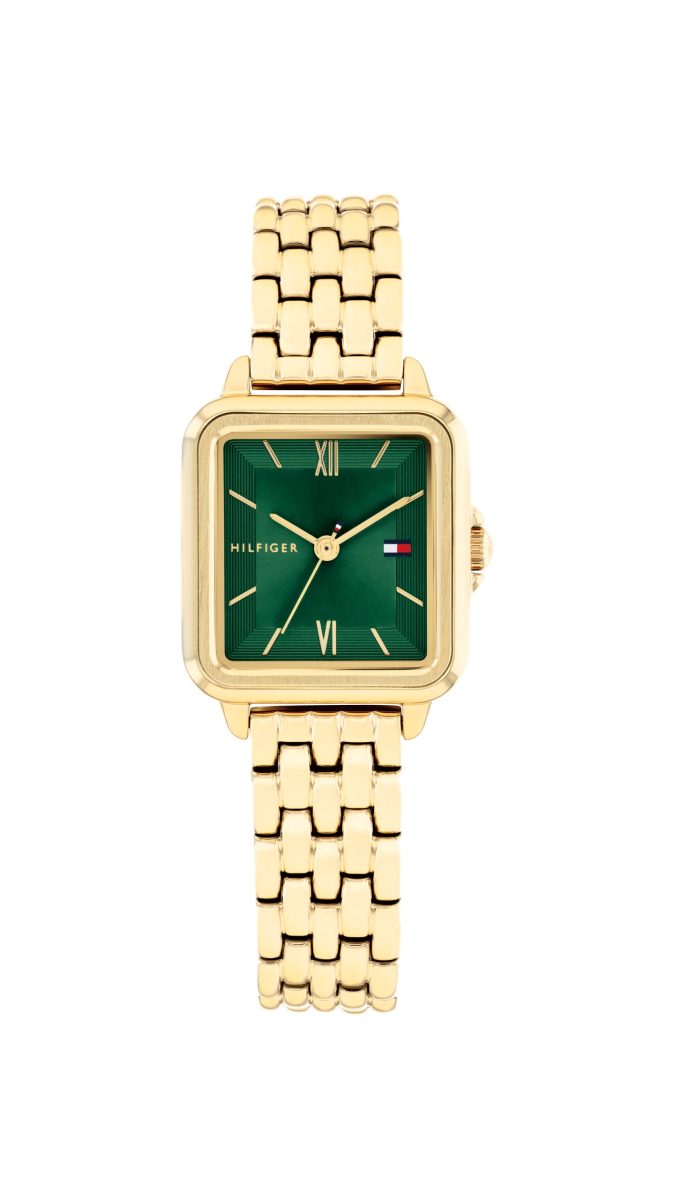 Tommy Hilfiger Mia - Green Dial Gold Plated - Ladies Watch