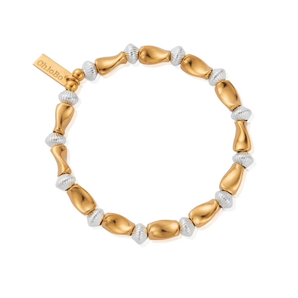 ChloBo Mixed Metal Twisted Disc Bracelet