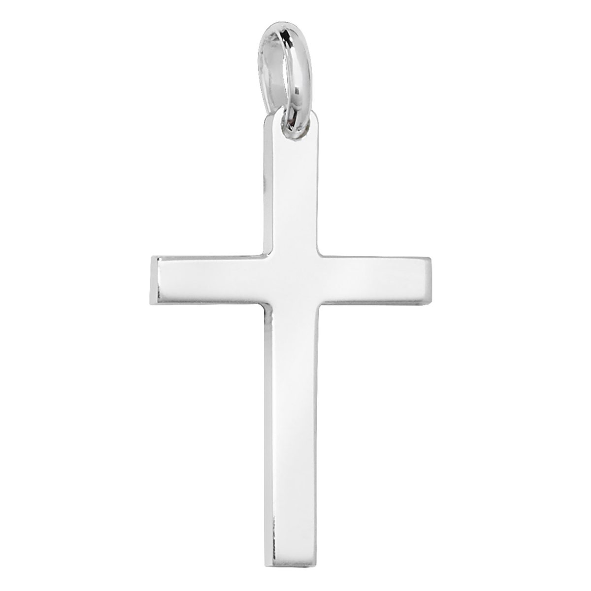 Sterling Silver Medium Plain Cross Pendant