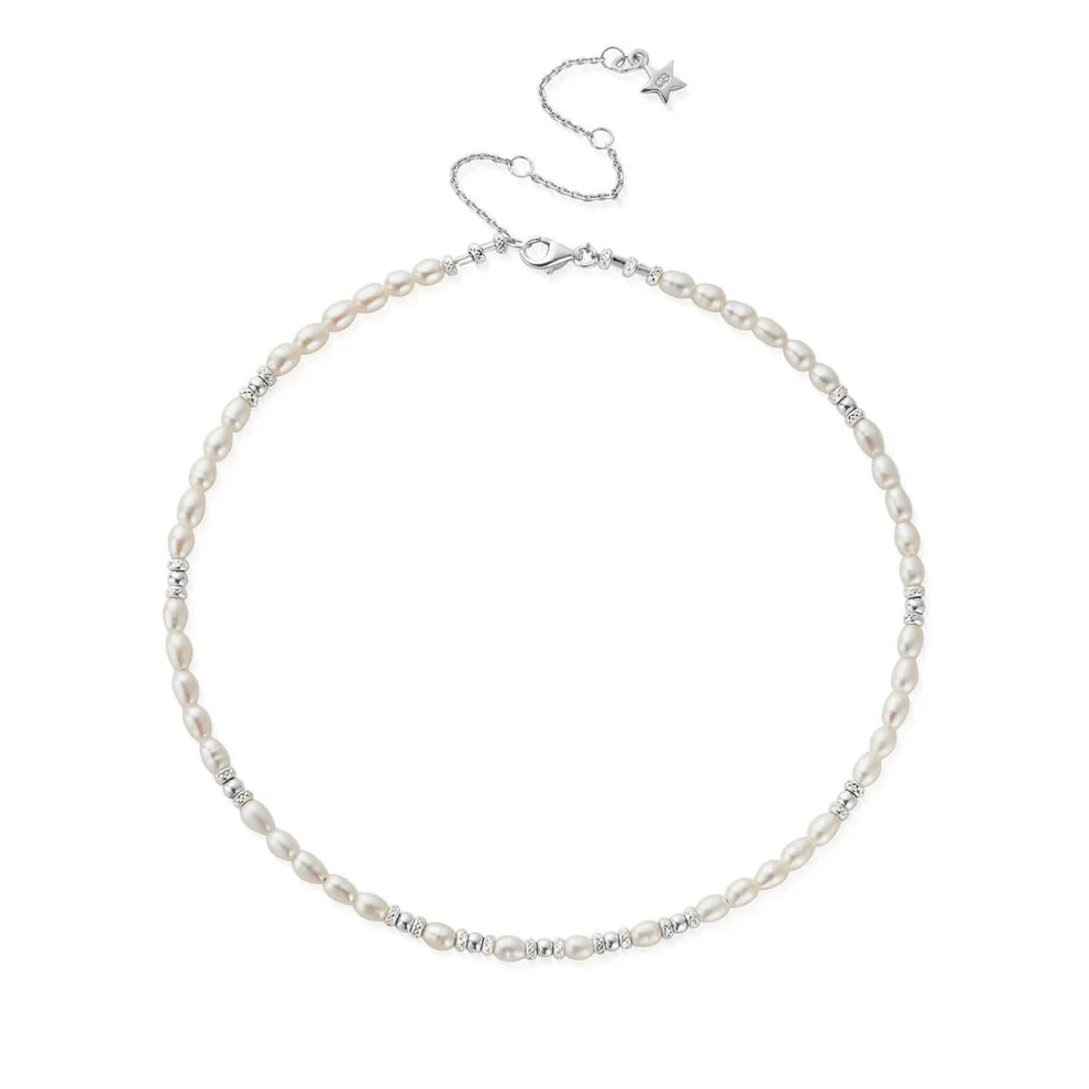ChloBo Sterling Silver Pearl Choker Necklace