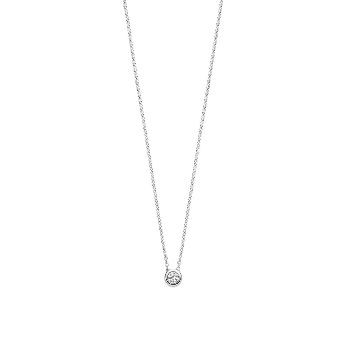 Ti Sento Sterling Silver Rubover CZ Pendant