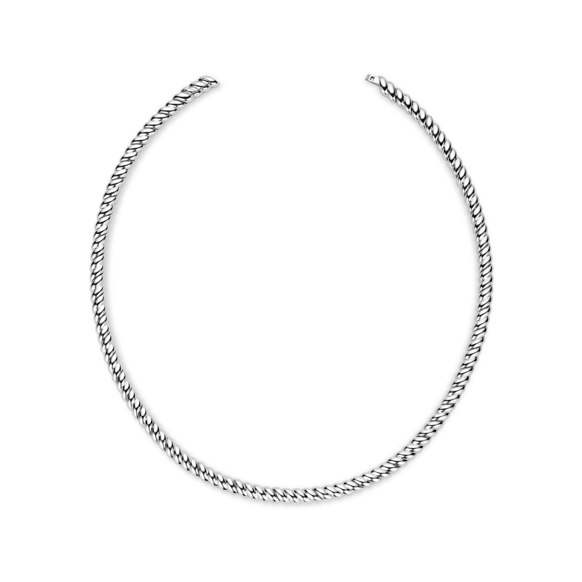 Ti Sento Sterling Silver Vintage Ribbed Necklace
