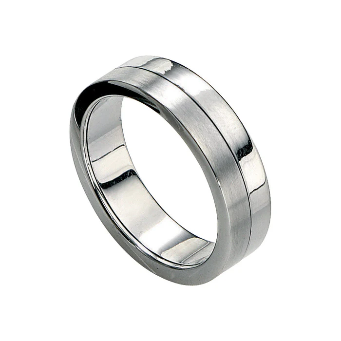 Fred Bennett Stainless Steel Two Tone Spinning Band Ring