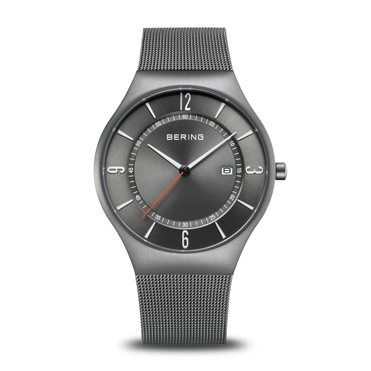 Bering Gents Watch - Classic | brushed grey | Mesh Strap