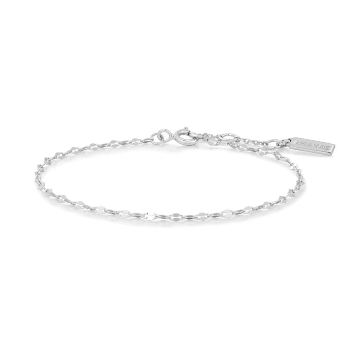 Ania Haie Sterling Silver Textured Chain Bracelet