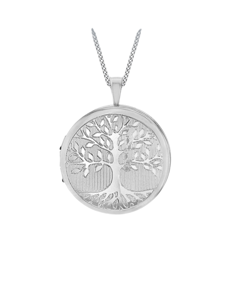 Sterling Silver Tree of Life Round Locket