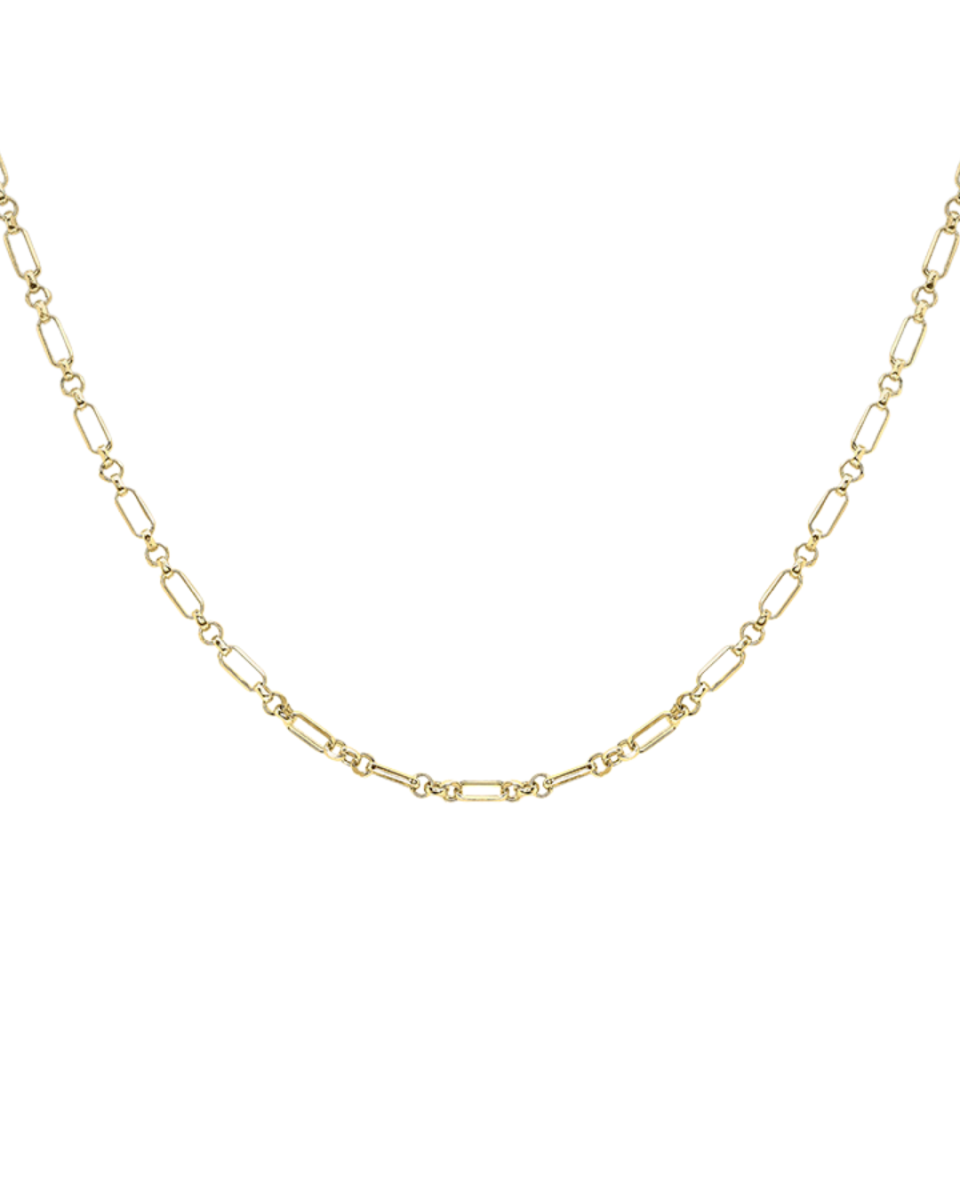 9ct Yellow Gold Diamond Cut Figaro Belcher Chain