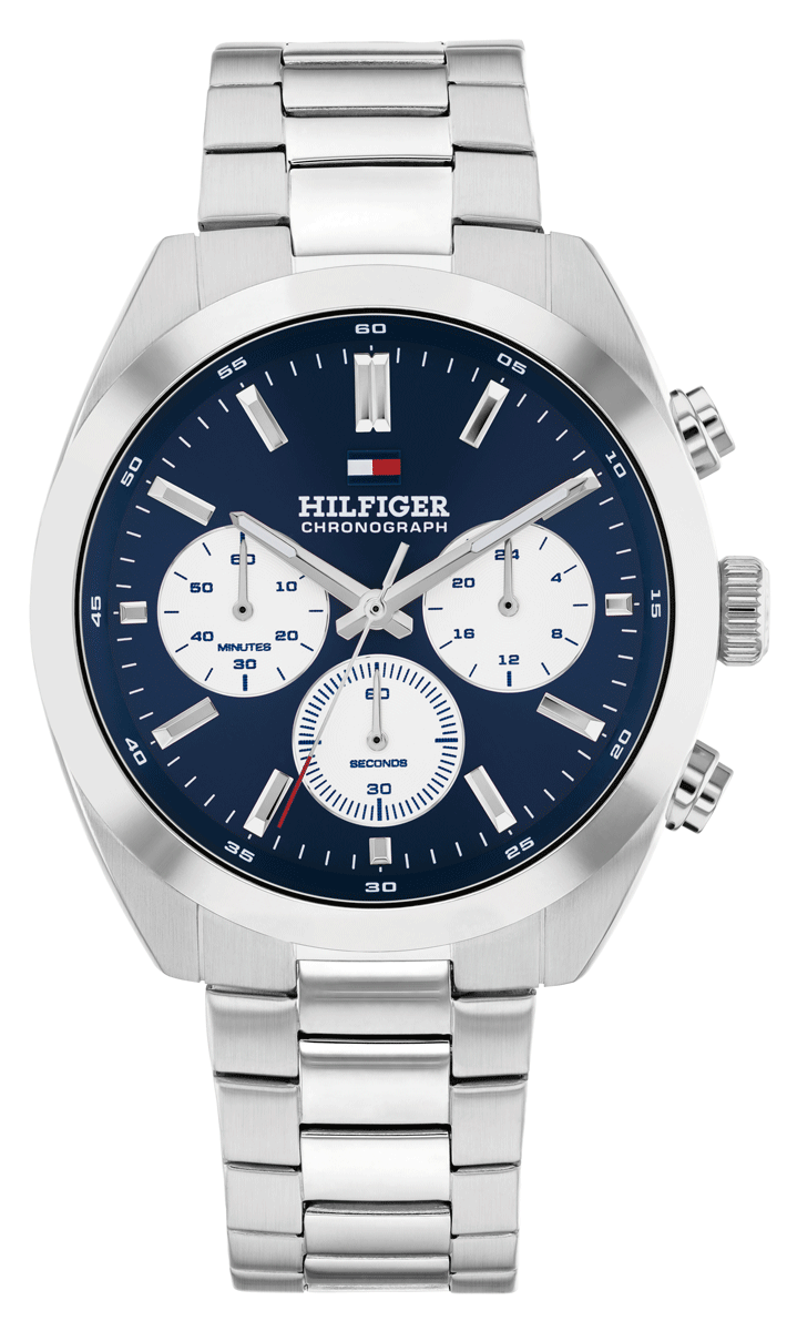 Tommy Hilfiger Hudson - Stainless Steel Navy Chronograph - Gents Watch