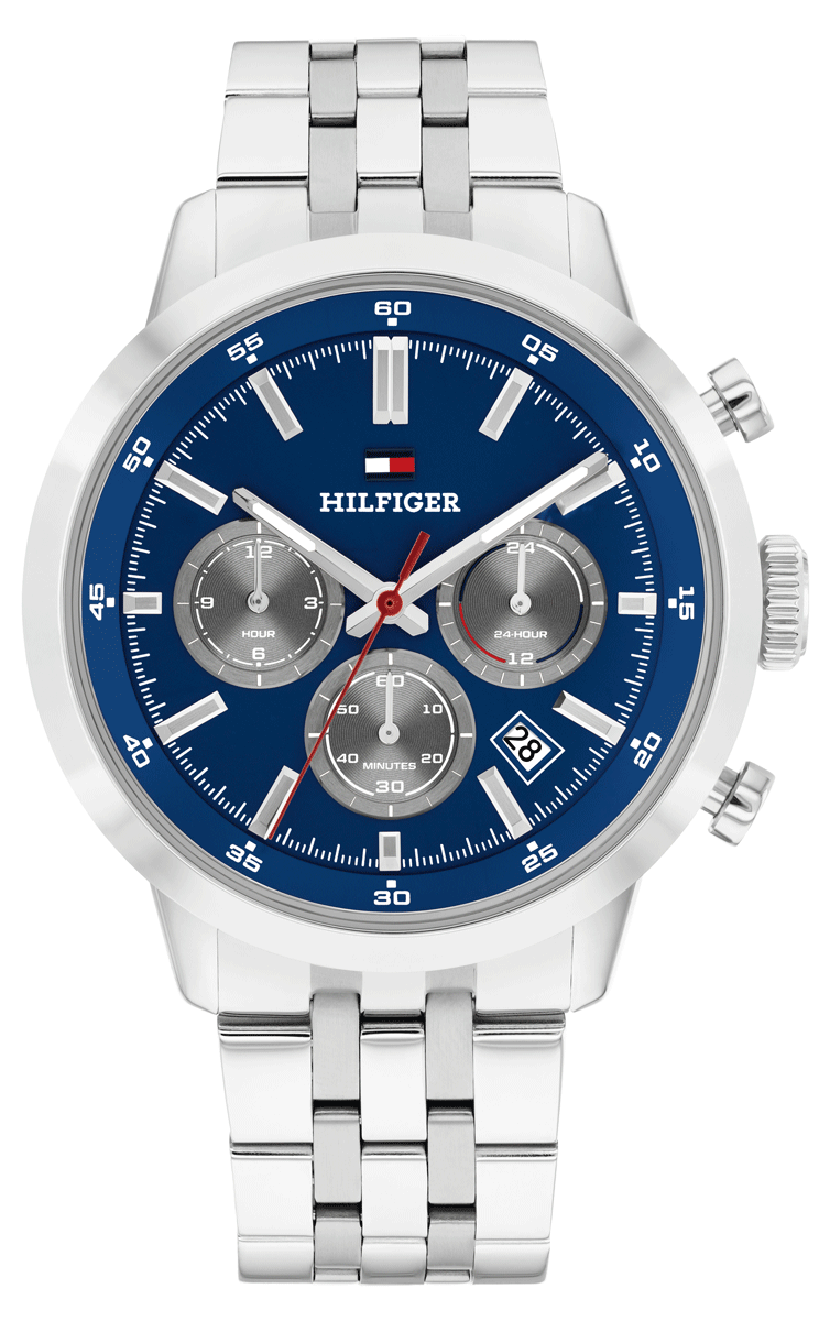 Tommy Hilfiger Kent - Stainless Steel Navy Chronograph - Gents Watch