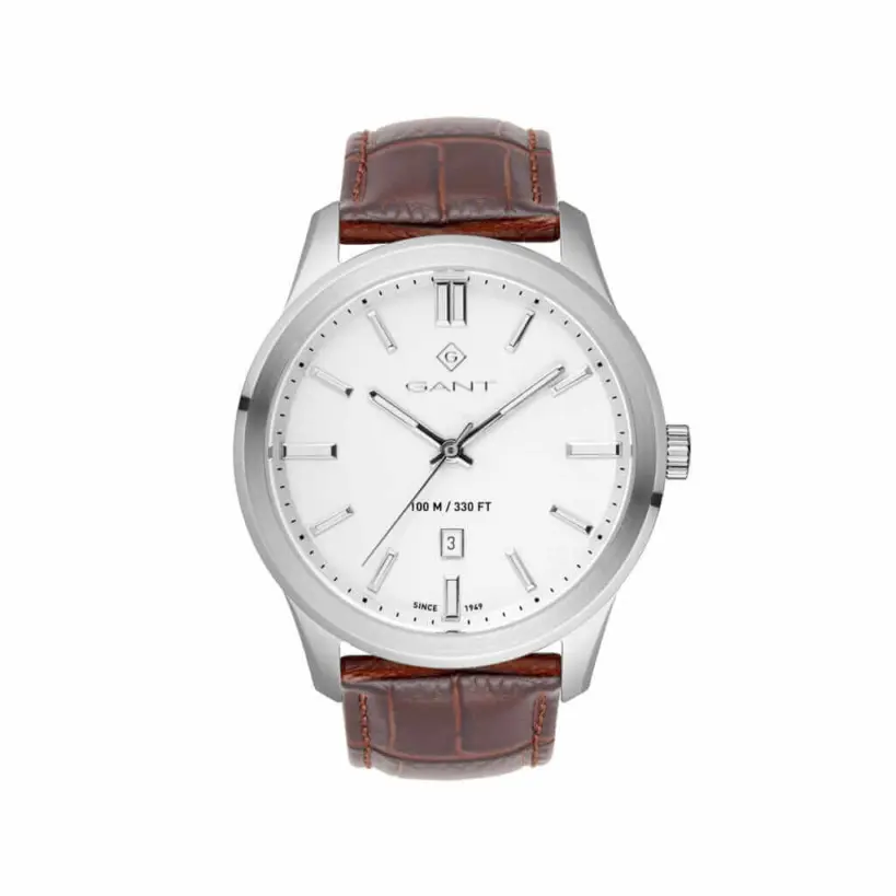 Gant Gents Bridgeton Brown Leather Strap Watch