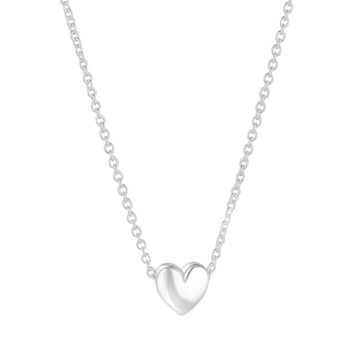 Sterling Silver Small Plain Heart Pendant